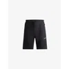 Hugo Boss Shorts With 3d-molded Logo In Charcoal