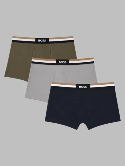 Hugo Boss Boss Men's Cotton Stretch Boxer Briefs 3-pack In Multicolour