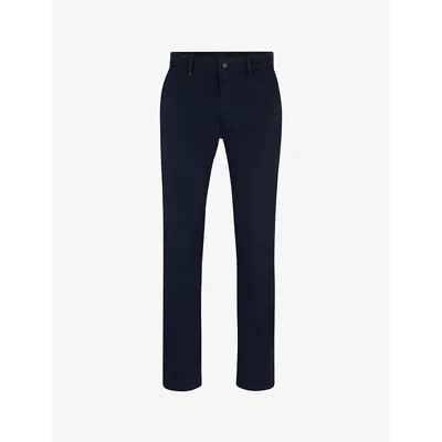 HUGO BOSS MENS BOSS CASUAL SLIM-FIT STRAIGHT-LEG STRETCH-COTTON TROUSERS