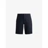 Hugo Boss Slim-fit Shorts In Water-repellent Easy-iron Fabric In Dark Blue