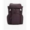 Hugo Boss Matte-twill Backpack With Double Monogram And Full Lining In Dark Red