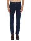 Hugo Boss Buttoned Slim-fit Jeans In Blue