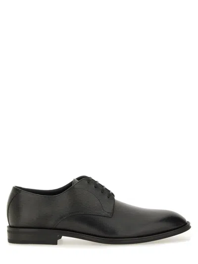 Hugo Boss Boss Leather Derby Loafer In Black