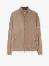 Hugo Boss Blazer Jacket Elasticated Cuffs Hem Pockets In Brown