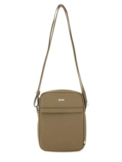 Hugo Boss Boss Men's Leather Reporter Handbag In Brown