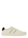 Hugo Boss Low-top Leather Sneakers With Contrasting Stripes In White