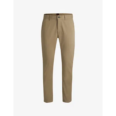 Hugo Boss Boss Delaware Slim Fit Five Pocket Pants In Light Beige