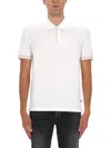 Hugo Boss Polo Shirt With Ribbed Cuffs And Short Sleeves In Multi