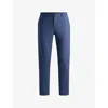 Hugo Boss Modern-fit Trousers In A Performance-stretch Wool Blend In Navy