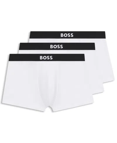 Hugo Boss Boss Men's One Boxer Trunks, 3-pack In Gray