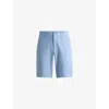 Hugo Boss Slim-fit Shorts In Stretch-cotton Gabardine In Light Blue