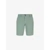 Hugo Boss Slim-fit Shorts In Stretch-cotton Twill In Open Green