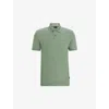 Hugo Boss Boss Short Sleeved Pique Polo In Green