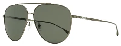 HUGO BOSS BOSS MEN'S PILOT POLARIZED SUNGLASSES B1296FS R80M9 MATTE RUTHENIUM 63MM