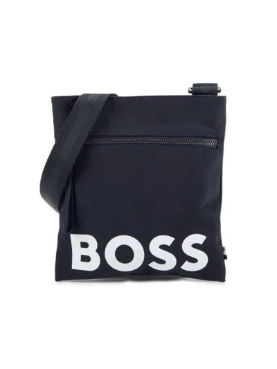 Hugo Boss Boss Men's Pixel Logo Crossbody Bag In Navy