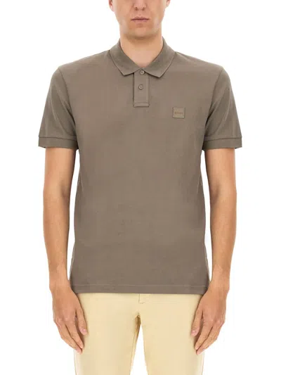 Hugo Boss Boss Men Polo "passenger" In Gray