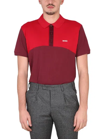 Hugo Boss Boss Men Polo With Logo In Multicolor