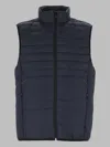 Hugo Boss Quilted Technical Vest In Blue