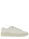 Hugo Boss Gary Tenn Mens Leather Low-top Trainers With Branded Lace Loop Nos In White