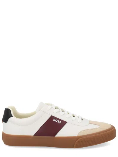 Hugo Boss Boss Men Sneaker With Logo In White