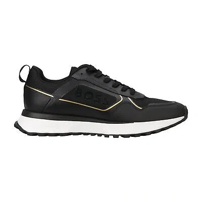 Pre-owned Hugo Boss Boss Men's Sneakers - Jonah Runn Merbl , Trainers, Leisure, Mixed Material Bows
