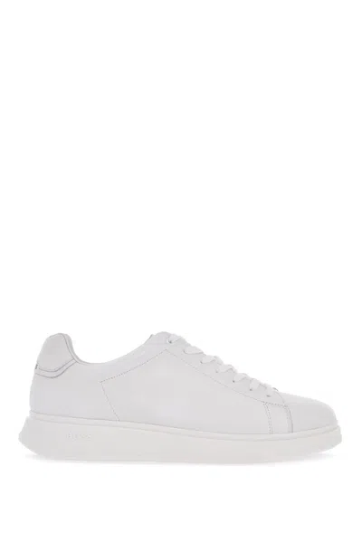 Hugo Boss Boss Men's Sneakers Bulton_runn_gr White Leather With Rubber Sole