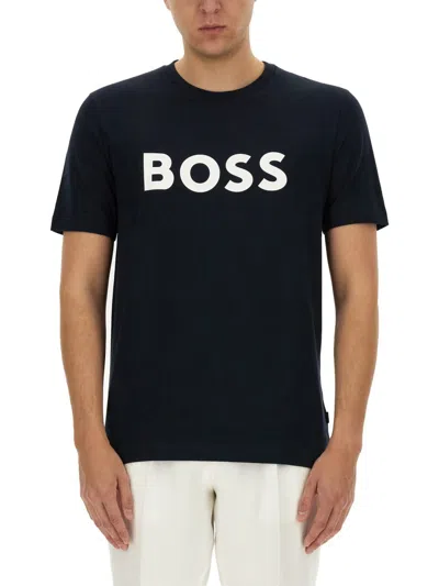 Hugo Boss Boss Man T-shirt Navy Size S Cotton In Blue