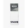 Hugo Boss Boss Mens White Branded Pack Of Two Cotton-blend Socks In White