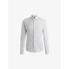 Hugo Boss Slim-fit Shirt In Structured Performance-stretch Fabric In White