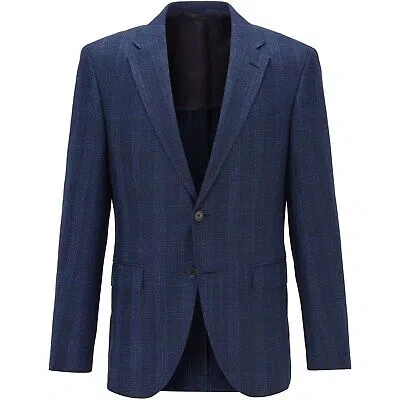 Pre-owned Hugo Boss Boss Mens Jestor4 Blazer Suit Jacket Outerwear In Dark Blue 402