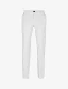 Hugo Boss Slim-fit Chinos In Stretch-cotton Gabardine In White