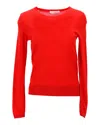 Hugo Boss Boss Merino Super Fine Sweater In Red Wool In Red
