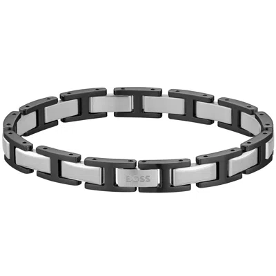Hugo Boss Boss Metal Link Bracelet Black In Multi