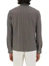 Hugo Boss Boss Micro Check Pattern Shirt In Brown