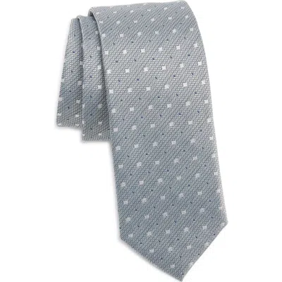 Hugo Boss Boss Micropattern Silk Blend Tie In Green