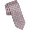 Hugo Boss Boss Micropattern Silk Blend Tie In Pink