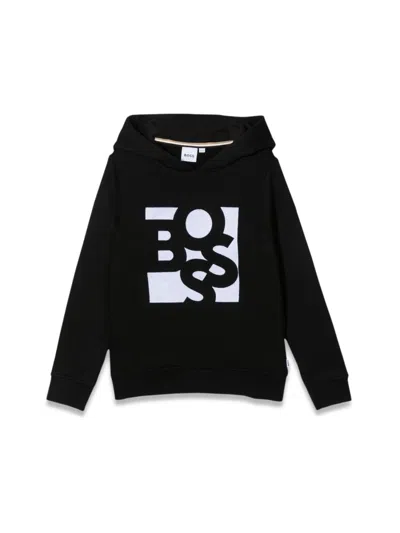 Hugo Boss Boss Mini Adventure Hoodie For Boys In Black