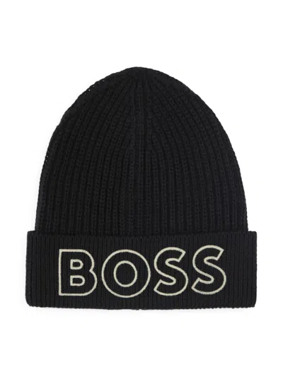 Hugo Boss Boss Mini Cotton Cap For Kids In Black