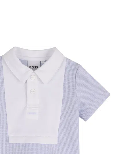 Hugo Boss Boss Mini Cotton Set For Baby Boys In Blue