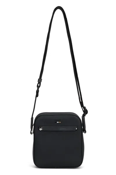 Hugo Boss Boss Mini Stock Reporter Shoulder Bag In Black