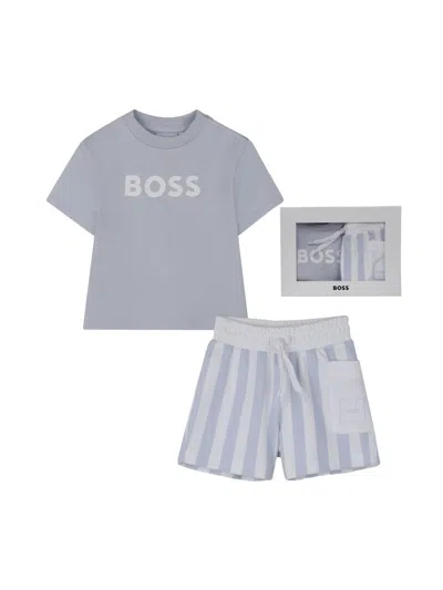 Hugo Boss Boss Mini Stylish Set For Baby Boys In Blue
