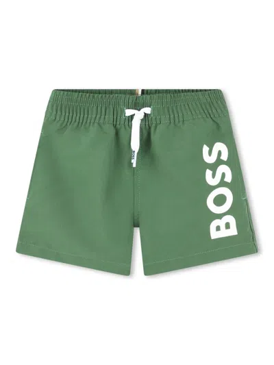 Hugo Boss Boss Mini Surfer Swimwear For Boys In Brown