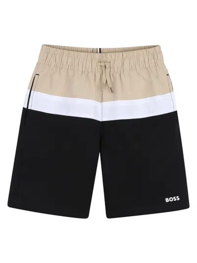 Hugo Boss Boss Mini Swimwear For Boys In Black