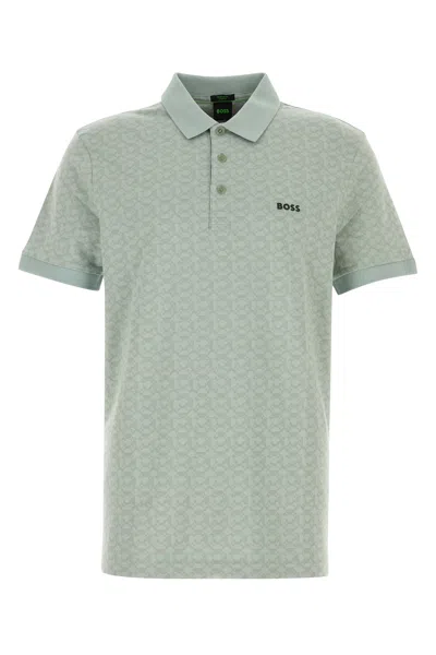 Hugo Boss Boss Mint Green Stretch Cotton Polo Shirt