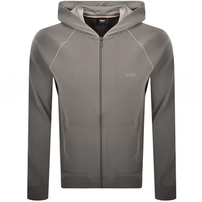 Hugo Boss Boss Mix And Match Full Zip Hoodie Brown