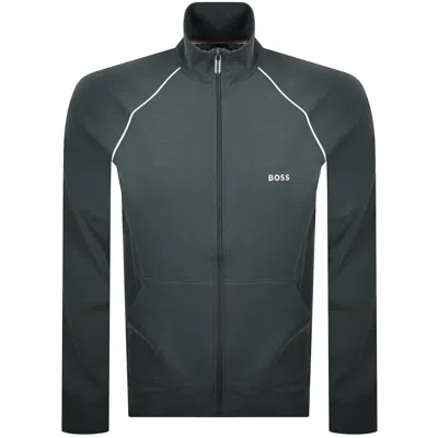 Hugo Boss Boss Mix Match Full Zip Sweatshirt Grey In Gray