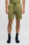 Hugo Boss Boss Mix Match Pajama Shorts In Medium Green