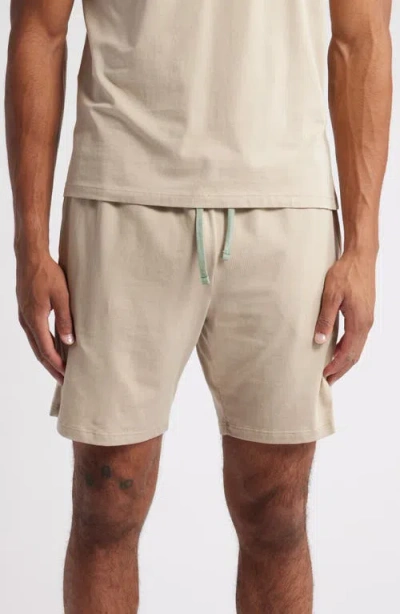Hugo Boss Boss Mix Match Pajama Shorts In Light Beige