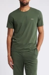 Hugo Boss Boss Mix Match Pajama T-shirt In Dark Green