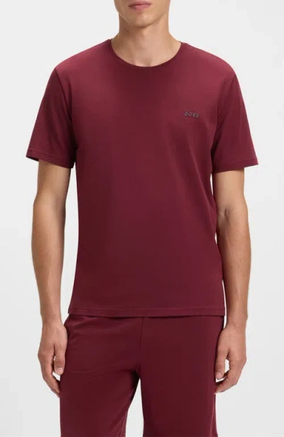 Hugo Boss Boss Mix Match Stretch Cotton Lounge T-shirt In Red